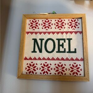 Festive Noel Wall Art with Red and Green Accents